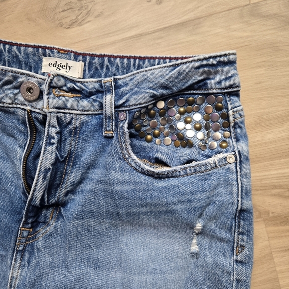 Edge Blue Distressed Women Jeans - Picture 4 of 7